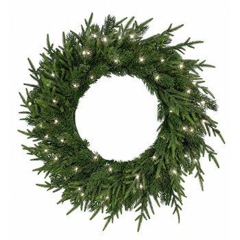 CGH Pre-Lit 30 Inch Holiday Norfolk Pine Wreath