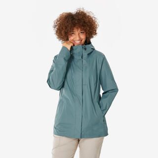 Giacca montagna donna NH500 impermeabile verde