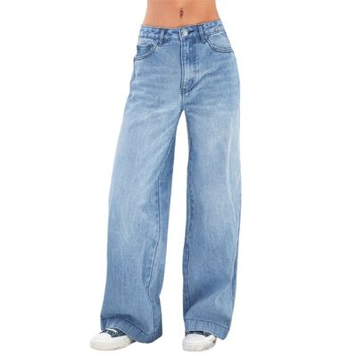 EMMIOL Women's Vintage Y2K Wide Leg Jeans 90s Baggy Boyfriend Style Denim Pants,High Rise Loose Fit Jeans