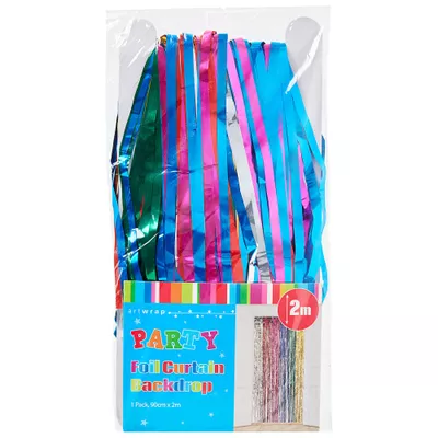 Multicoloured Foil Backdrop 2m x 90cm