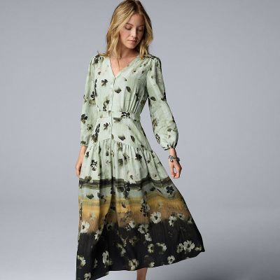 Women's Simply Vera Vera Wang Drop Waist Maxi Dress