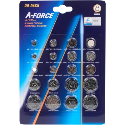 Lithiové knoflíkové baterie A-Force
