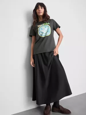 Camiseta de algodón lavado de Nirvana