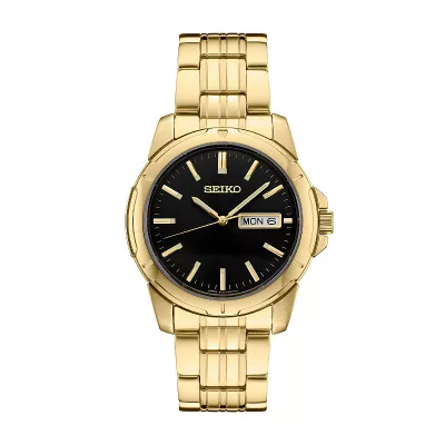 Seiko Men's Essential Black Dial Watch - SUR358