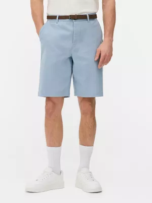 Pantalones cortos chinos con cinturón