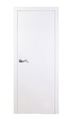 PUERTA INTERIOR EN BLOCK LISA MELAMINA BLANCA CIEGA 92,5CM IZQUIERDA