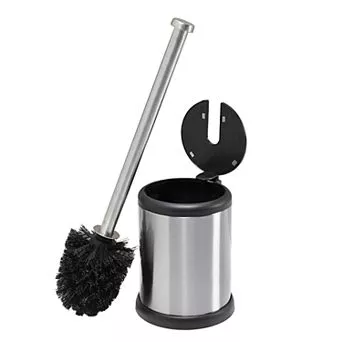 Bath Bliss Self Closing Lid Toilet Brush & Holder