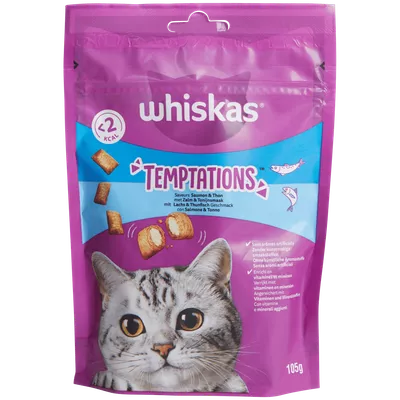 Kočičí pamlsky Whiskas Temptations Losos a mořské plody