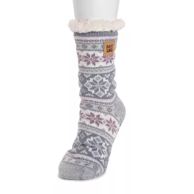 Women's MUK LUKS Patterned Cabin Slipper Socks