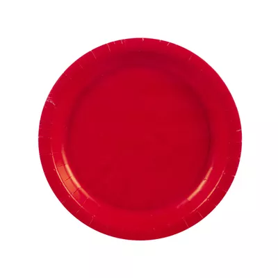 Plate Red 23cm 16pk