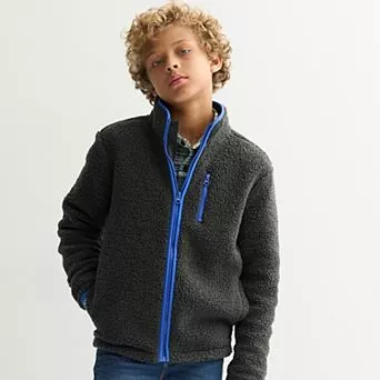 Boys 8-20 Sonoma Goods For Life® High Pile Fleece Zip-Up Jacket