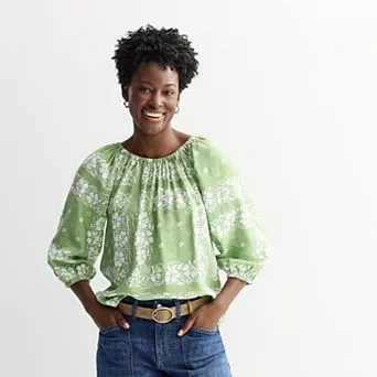 Women's Sonoma Goods For Life® Shirred Feminine Top