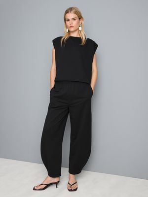 Pantalones de chándal con algodón estilo bombacho