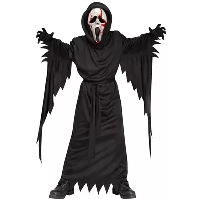 Bleeding Ghost Face Halloween Costume for Children, 5-Piece, Boys' Size L (10/12), by Fun World