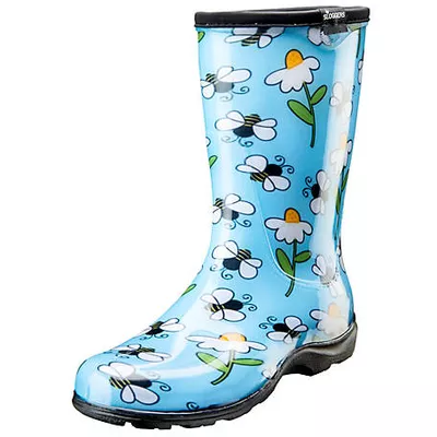 Sloggers Women's Bee Pattern Waterproof Garden and Rain Boots