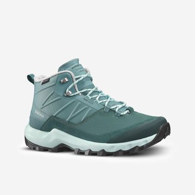 Wanderschuhe Damen Bergwandern halbhoch wasserdicht - MH500 gr��n