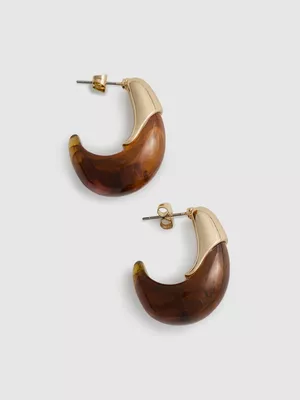 Pendientes de aro de resina de Paula Echevarría