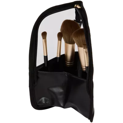 Sada štětců na make-up v cestovní taštičce