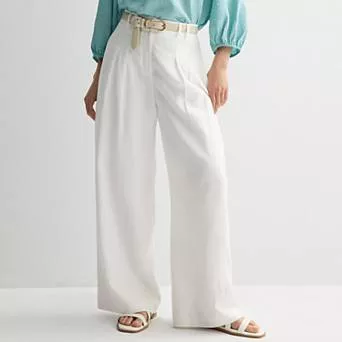 Women's Nine West Pleated Linen Blend Pants