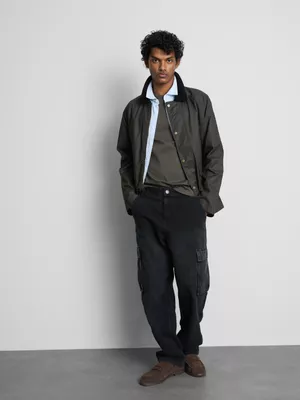 Vaqueros cargo holgados de talle medio