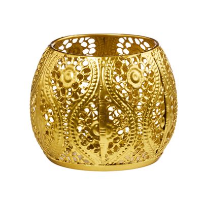 Metal Candle Holder Gold Small