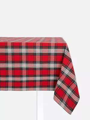 Mantel de tartán de algodón