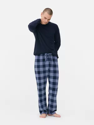 Pijama largo de cuadros