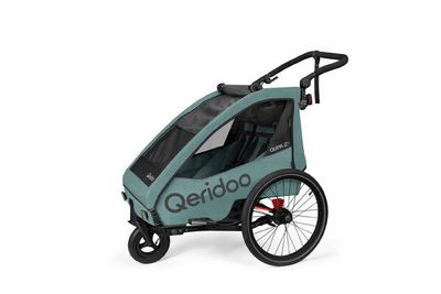 QERIDOO Qeridoo Fahrradanhänger QUPA 2 Plus Mineral Blue