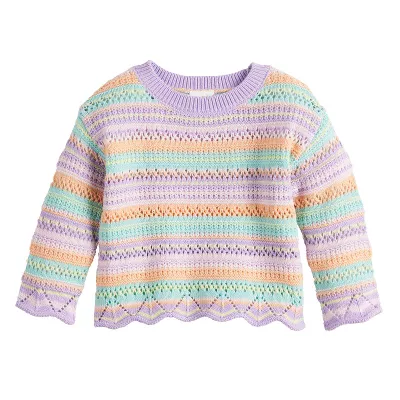 Girl 4-12 Jumping Beans® Pointelle Crew Sweater