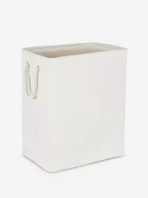 Cesta cuadrada de pana para la colada