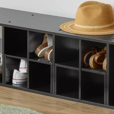 Mainstays Cube Storage Quad Inserts, Set of 2, Black