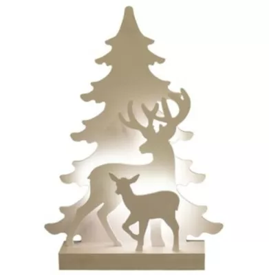 Nordic Winter, 3D-julesilhuet m/rensdyr