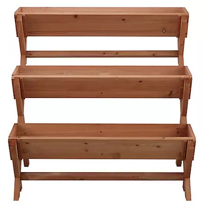 New!  GroundWork 3-Tier Wooden Vertical Garden Planter, 36 in.