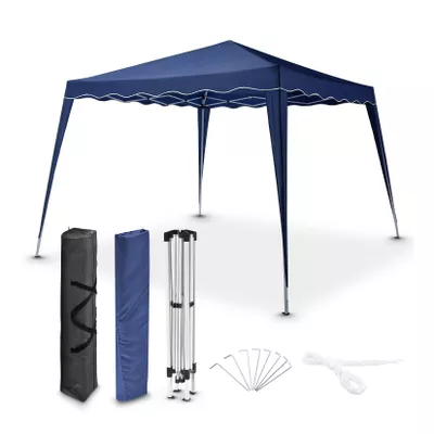 Juskys Faltpavillon Vivara 3x3 m mit Tasche – UV50+ Sonnenschutz Pavillon höhenverstellbar& faltbar