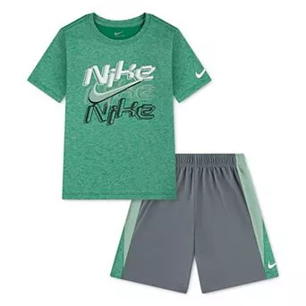 Boys 4-7 Nike Dri-FIT Icon Short Sleeve T-Shirt & Athletic Shorts 2 pc Set