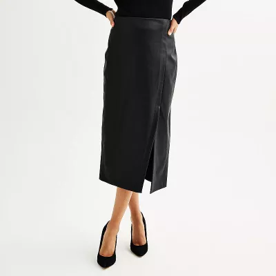 Women's Nine West Faux Leather Skirt