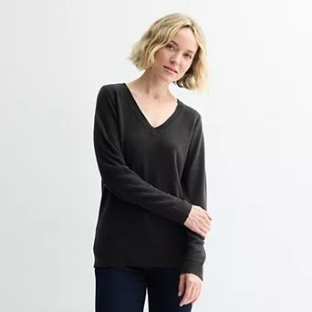 Women's Croft & Barrow® The Extra Soft V-Neck Sweater