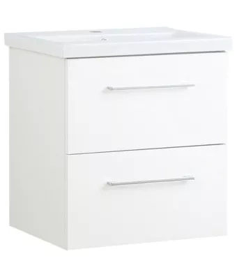 Nortiq, Underskab inkl. vask, Nevada, 50 cm, mat hvid