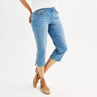 Women's Croft & Barrow® Modern Pull-On Denim Capris