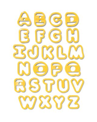 HEMA Uitdrukvormpjes Alfabet (geel)