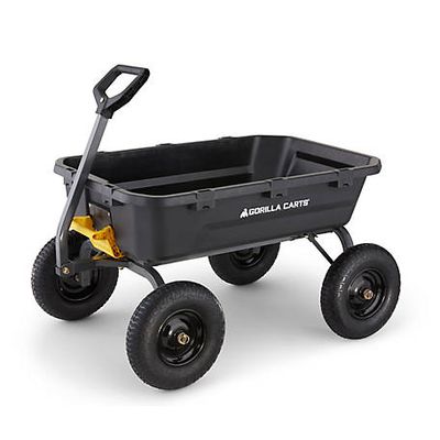 Gorilla Carts 12 cu. ft. 1,600 lb. Capacity Poly Dump Cart