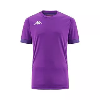 KAPPA t-shirt da bambino in poliestere viola da calcio