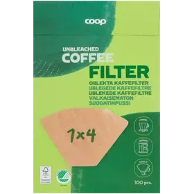 Coop 1x4 suodatinpussi valkaisematon 100 kpl