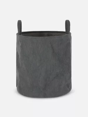 Cesta para la colada plegable de pana