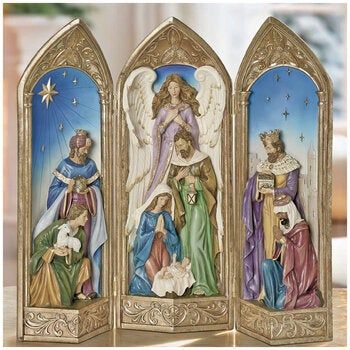Nativity Scene Tri-Fold 40.6cm
