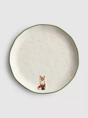 Plato de postre con un zorrito
