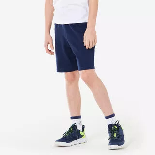Pantaloncini bambino ginnastica 100 cotone 100% blu