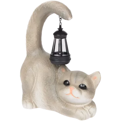 Zahradní soška se solární lampou