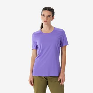 QUECHUA T-shirt trekking donna MH500 viola scuro