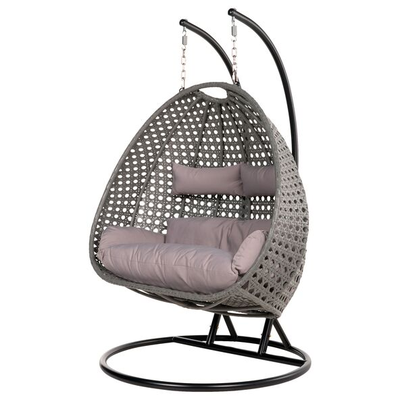 Polyrattan-Hängesessel Twin, grau